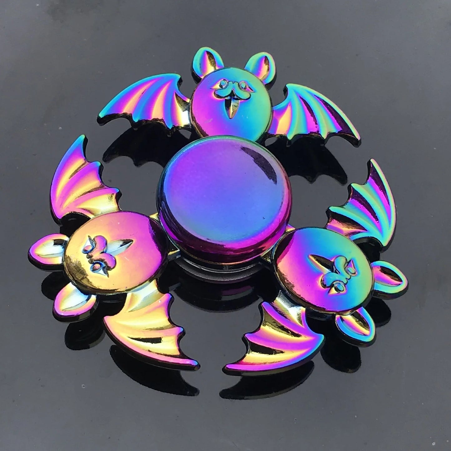Rainbow Metal Fidget Spinners – Stainless Steel Bearing High-Speed Toy