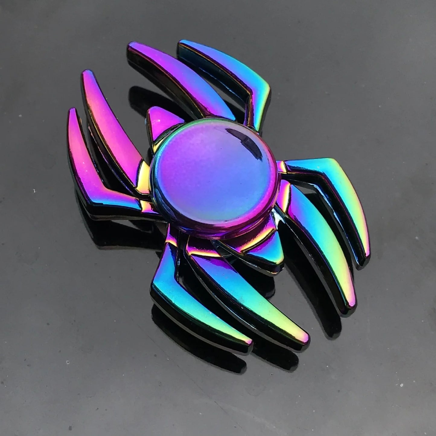 Rainbow Metal Fidget Spinners – Stainless Steel Bearing High-Speed Toy