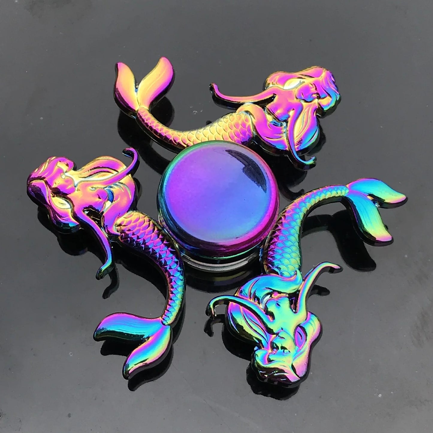 Rainbow Metal Fidget Spinners – Stainless Steel Bearing High-Speed Toy