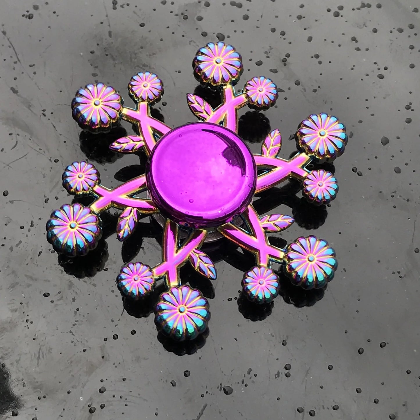 Rainbow Metal Fidget Spinners – Stainless Steel Bearing High-Speed Toy