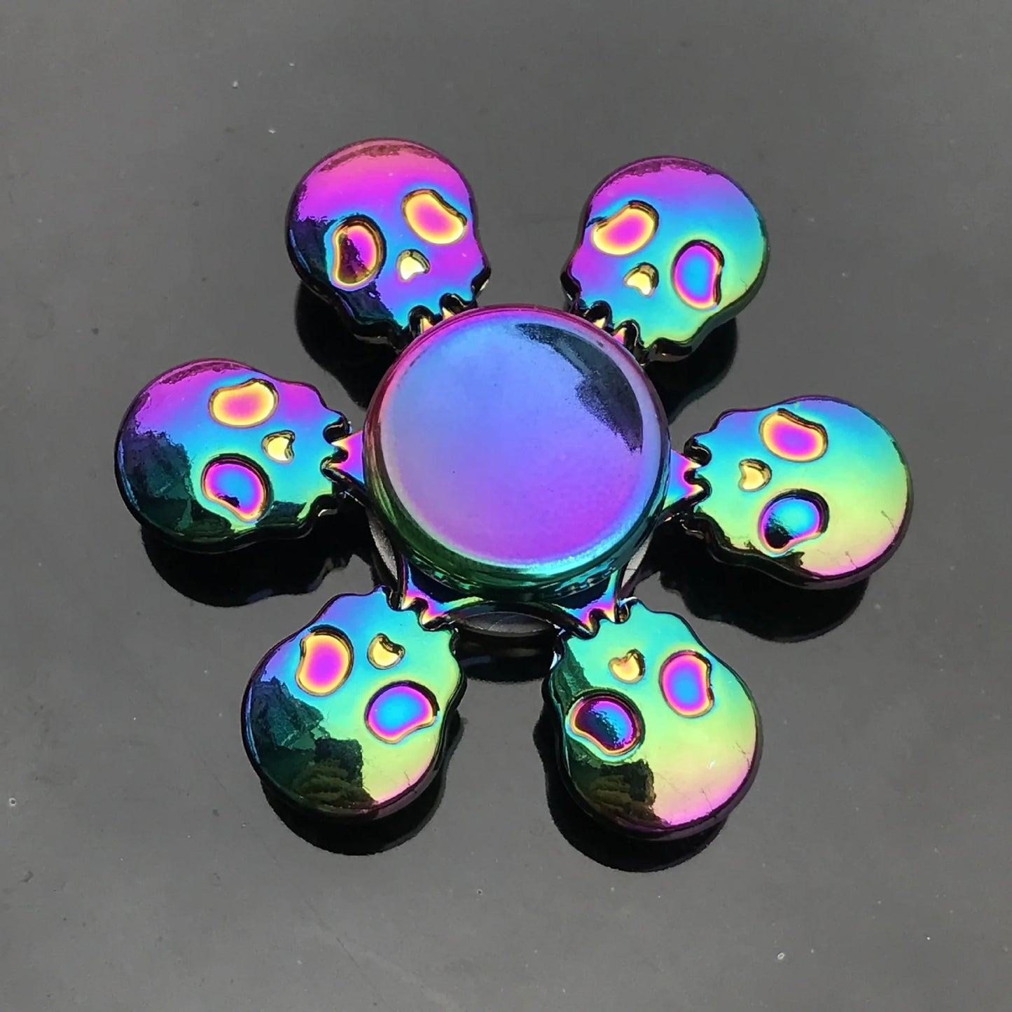 Rainbow Metal Fidget Spinners – Stainless Steel Bearing High-Speed Toy