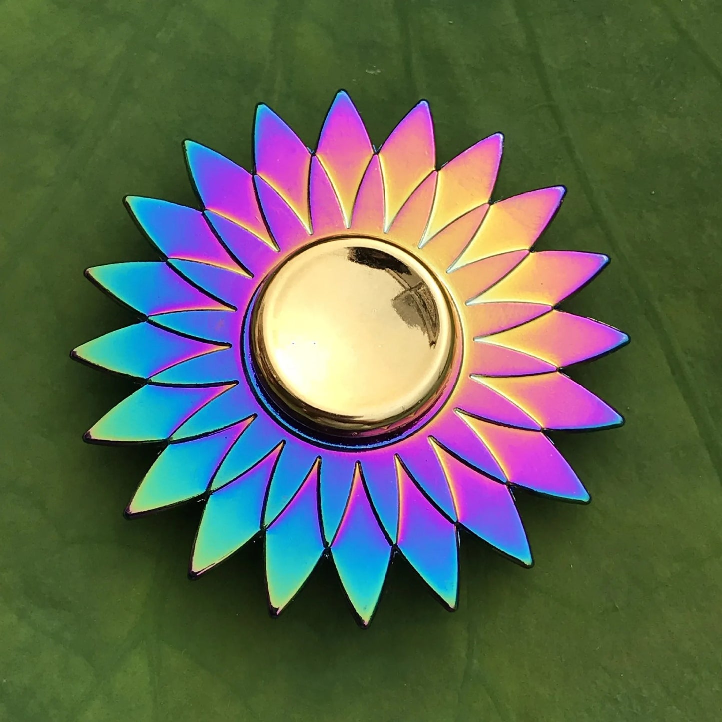 Rainbow Metal Fidget Spinners – Stainless Steel Bearing High-Speed Toy