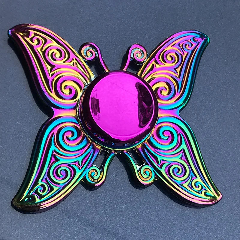 Rainbow Metal Fidget Spinners – Stainless Steel Bearing High-Speed Toy