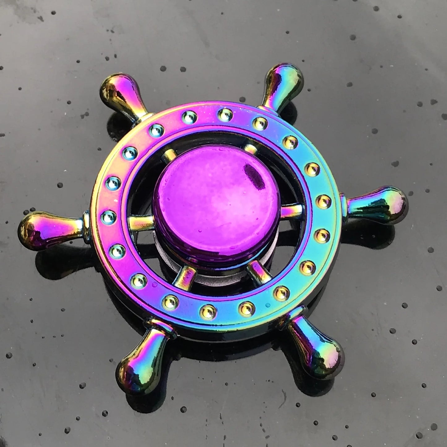 Rainbow Metal Fidget Spinners – Stainless Steel Bearing High-Speed Toy